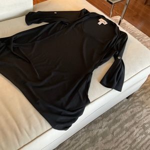 Joseph Ribkoff black tunic with roll up sleeves size 10.